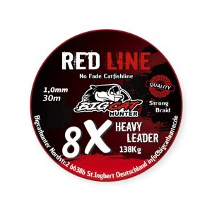 Tête De Ligne Red Line Heavy Leader 1,00mm 138kg 30m BigCat Hunter